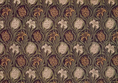 Fragment eines Ingrain-Teppichs, ca. 1870 (Wolle) von William Morris